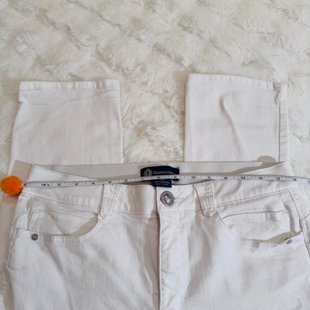 Democracy “Ab”solution White Straight Leg Jeans Sz 12 - Picture 4 of 7